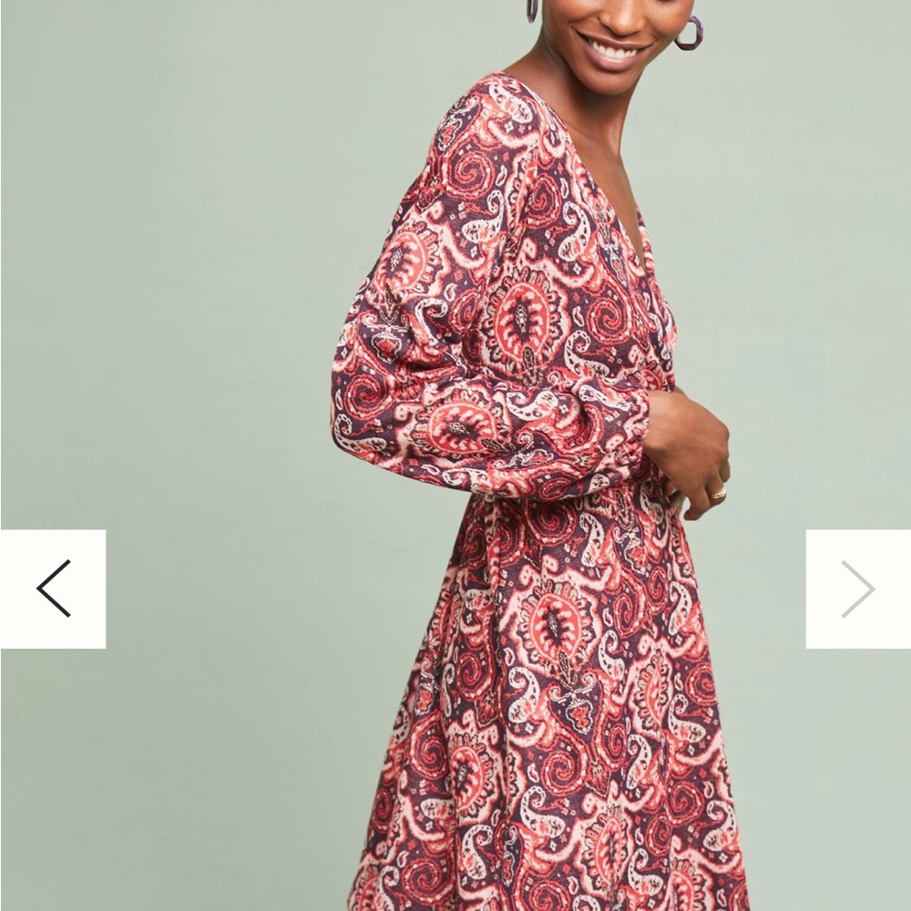 NEW With Tags Anthropologie Maeve Paisley Belted Dress in‎ Size Medium